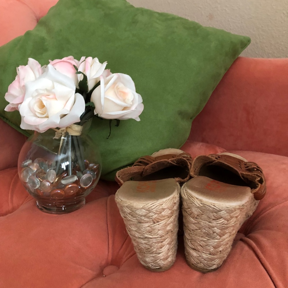 MICHAEL KORS COMFY LEATHER WEDGES - Picture 3 of 8